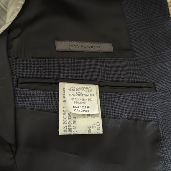 John Varvatos Men’s Austin Blazer Jacket in Steel Blue Size IT 48R - Picture 6 of 10